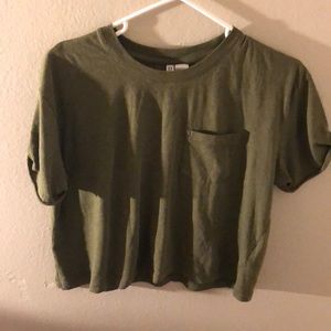 Olive green crop top